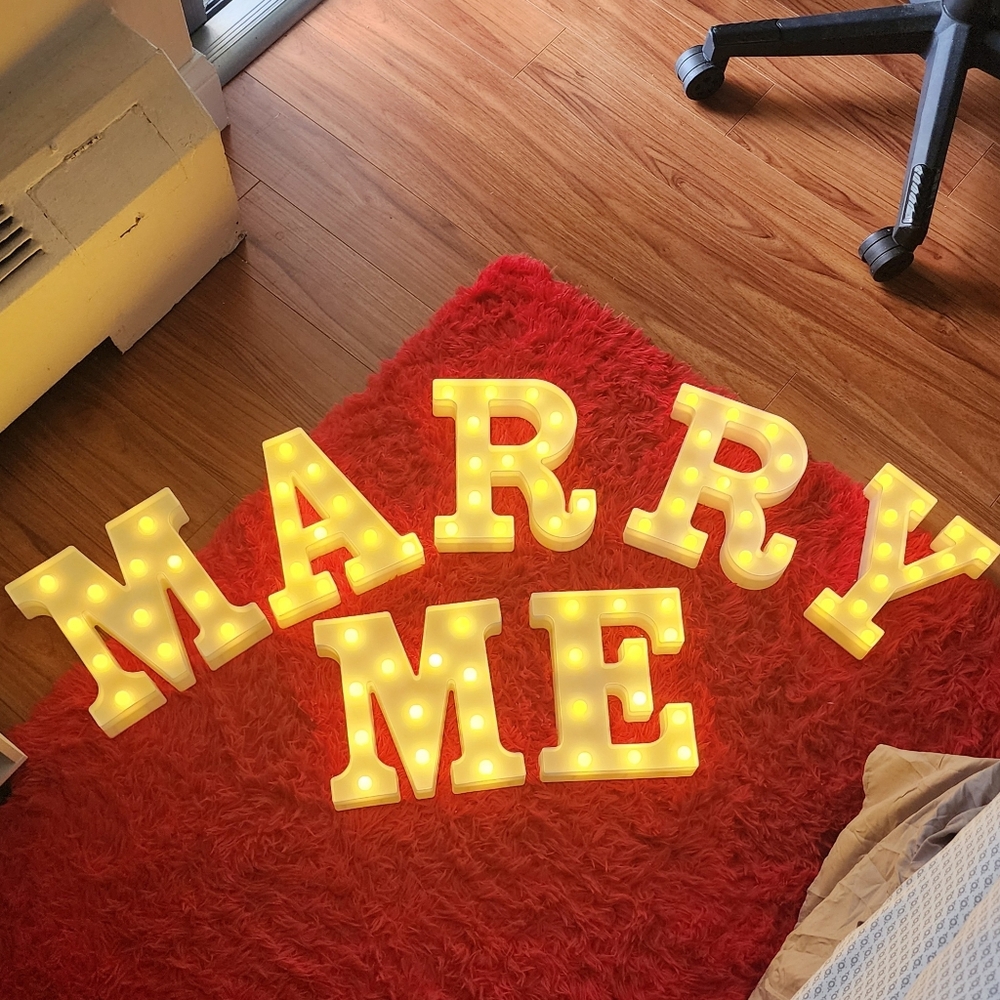 Marry Me Light up Letters